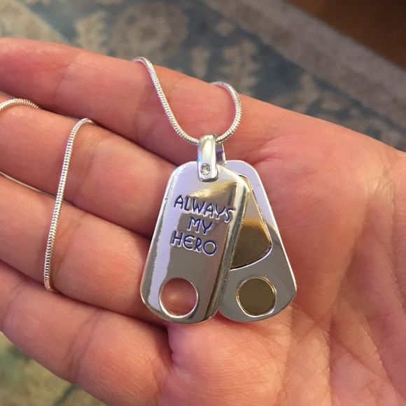 Silver plated “Always My Hero” pendant & chain - Picture 5 of 5